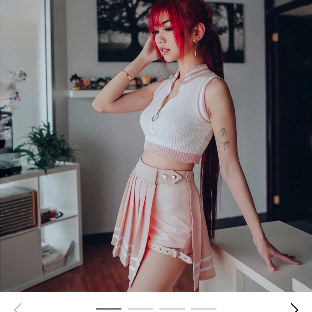 Lychee the label pink skort